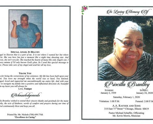 Priscilla Brantley Obituary