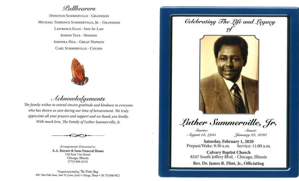 Luther Summerville Jr Obituary