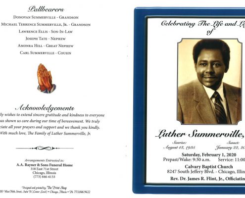 Luther Summerville Jr Obituary