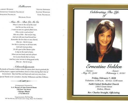 Ernestine Golden Obituary