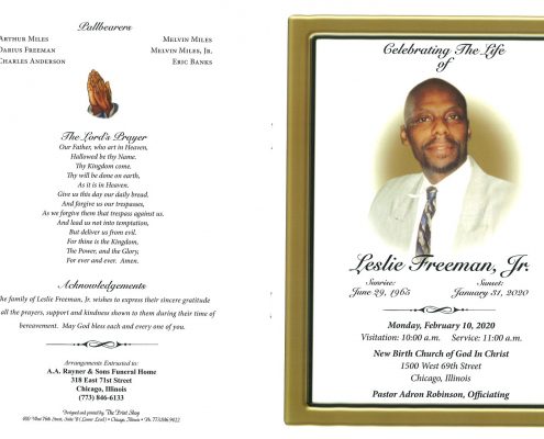 Leslie Freeman Jr Obituary