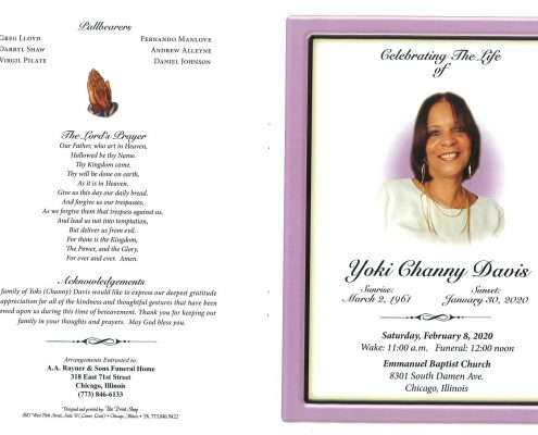 Yoki C Davis Obituary