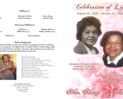 Mary W Watkins Obituary