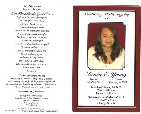 Denise E Young Obituary