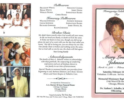 Mary Louise Johnson Obituary