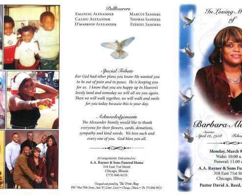 Barbara Alexander Obituary
