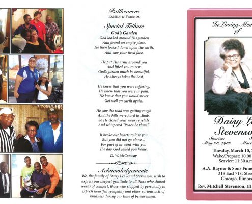 Daisy Lee Stevenson Obituary