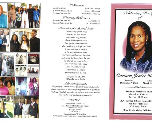 Carmen J Wilson Obituary