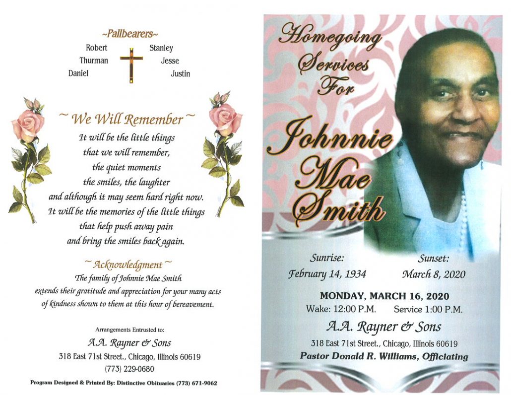 Johnnie M Smith Obituary