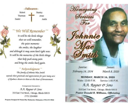 Johnnie M Smith Obituary