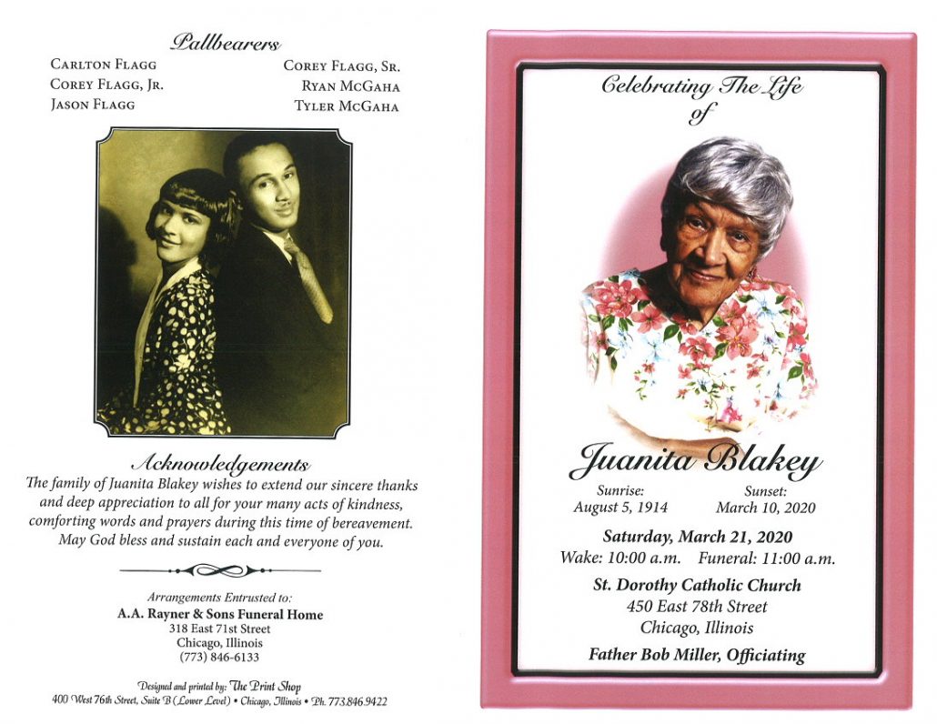 Juanita Blakey Obituary