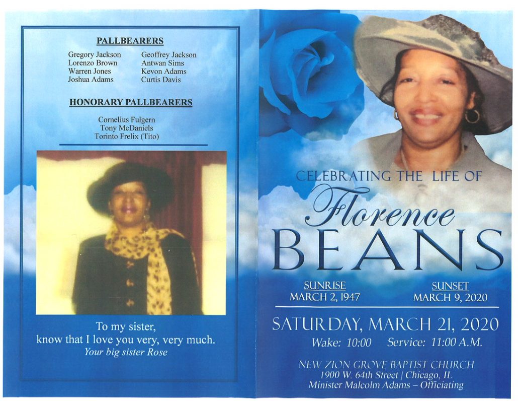 Florence Beans Obituary