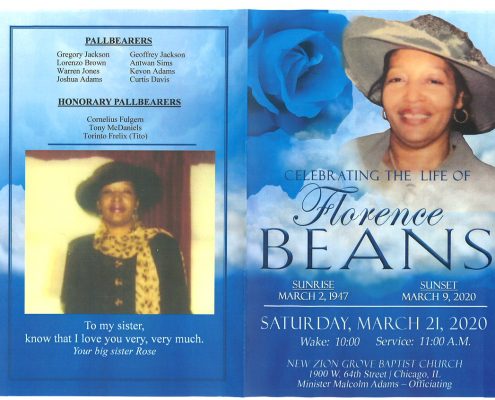 Florence Beans Obituary