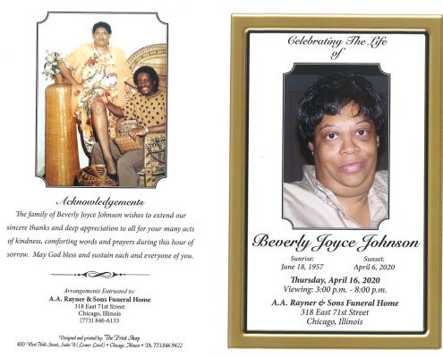 Beverly J Johnson Obituary