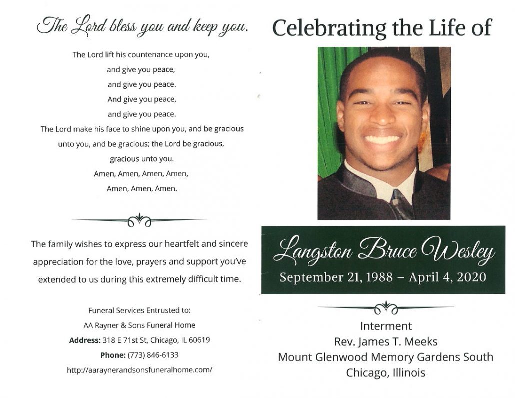 Langston B Wesley Obituary