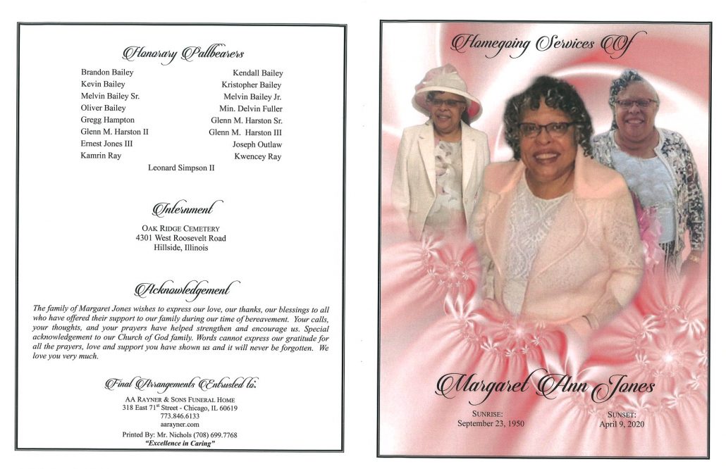Margaret A Jones Obituary