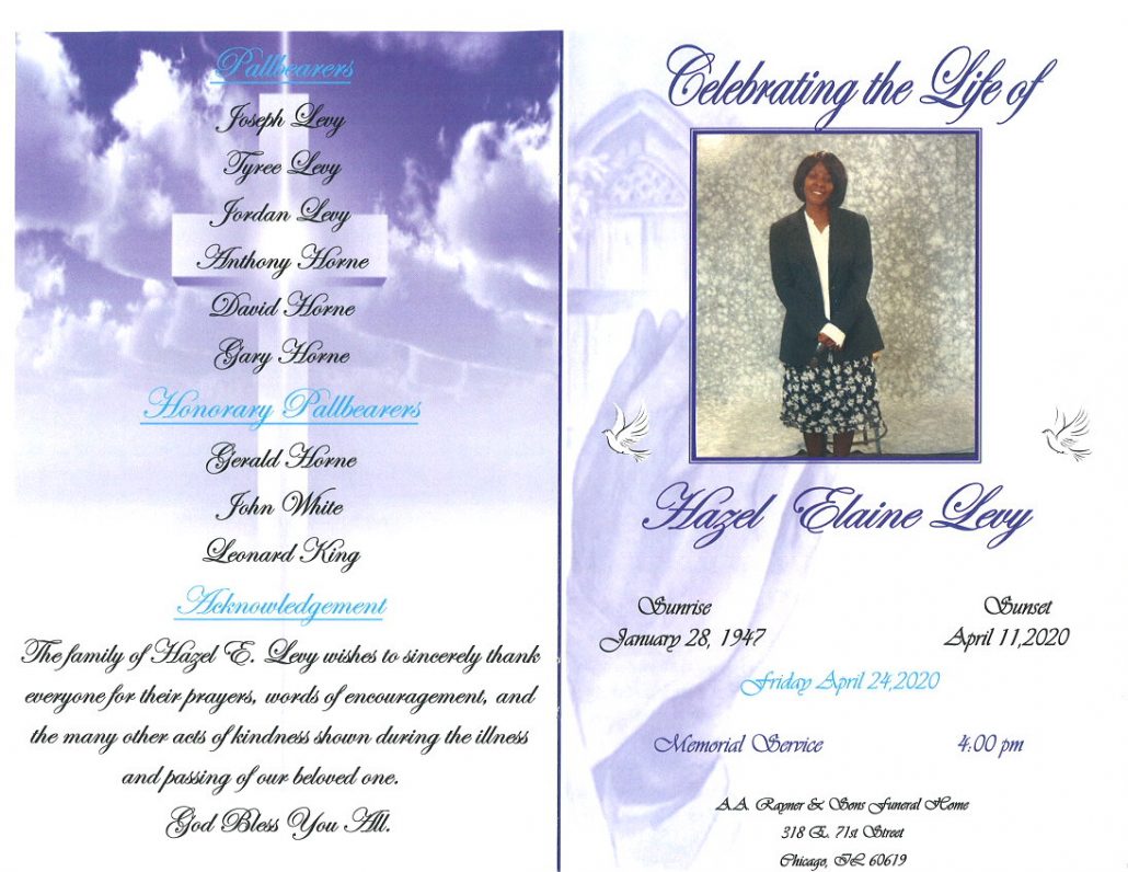 Hazel E Levy Obituary