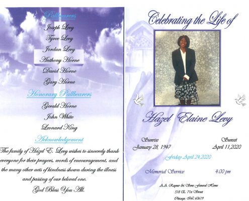 Hazel E Levy Obituary