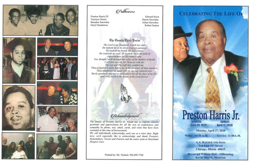 Preston Harris Jr Obituary