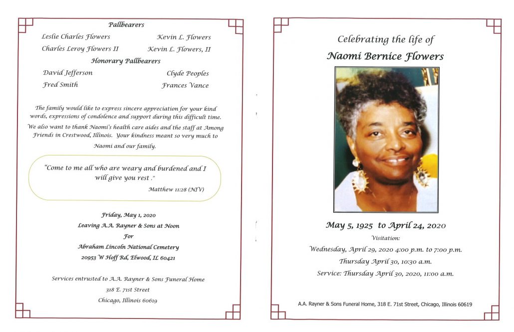 Naomi Flowers Obituary