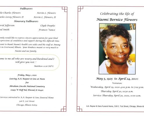 Naomi Flowers Obituary