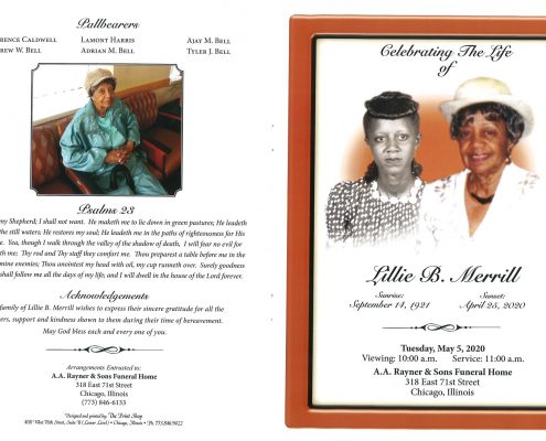 Lillie B Merrill Obituary