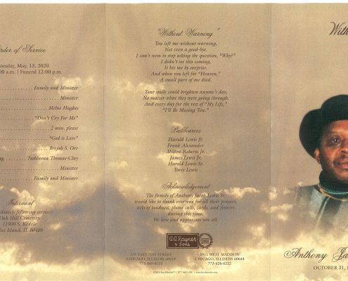 Anthony Lewis Sr Obituary