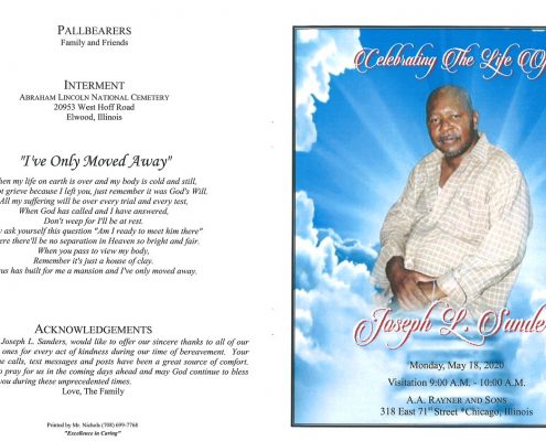 Joseph L Sanders Obituary