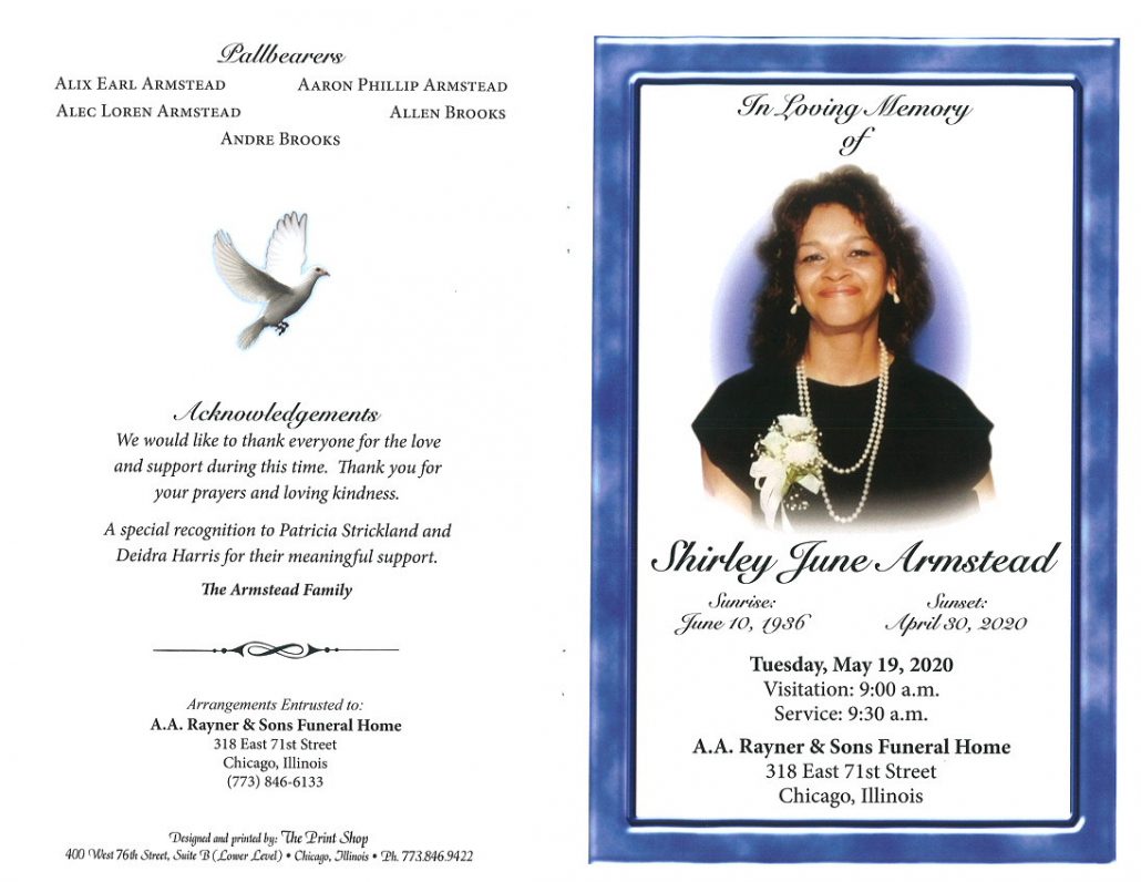 Shirley J Armstead Obituary