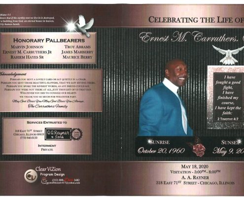 Ernest M Carruthers Sr Obituary