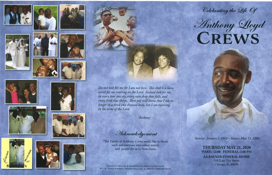 Anthony L Crews Obituary