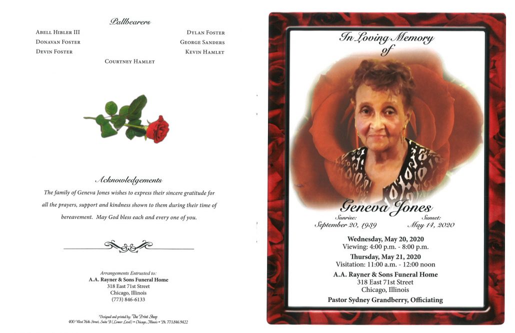 Geneva Jones Obituary