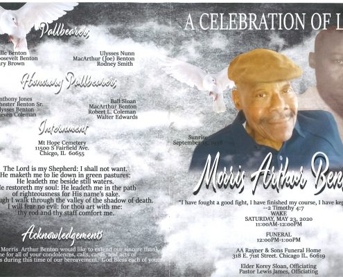 Morris A Benton Obituary