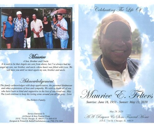 Maurice E Felters Obituary