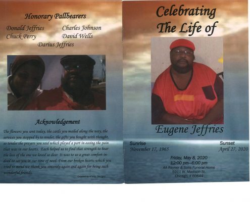 Eugene Jeffries Obituary