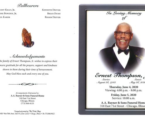 Ernest Thompson Jr Obituary