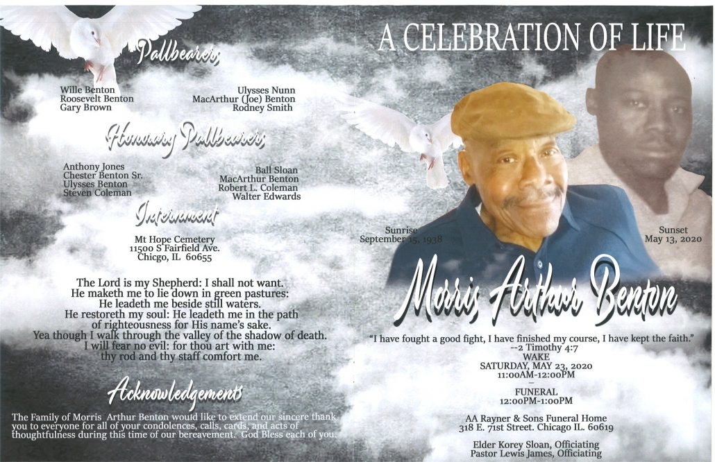 Morris A Benton Obituary