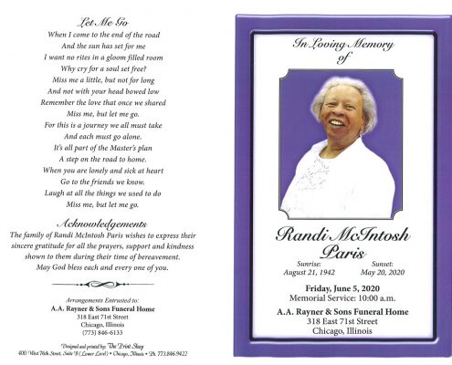 Randi M Paris Obituary