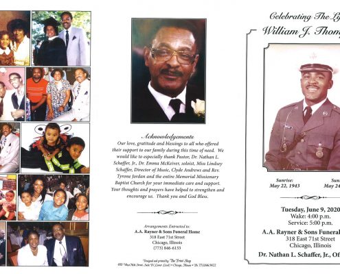 William J Thompson Obituary