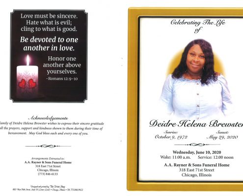 Deidre H Brewster Obituary