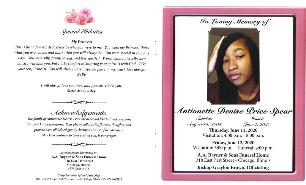 Antionette D Spear Obituary