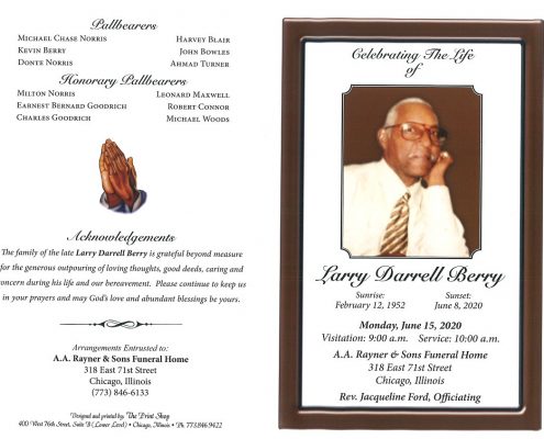 Larry D Berry Obituary