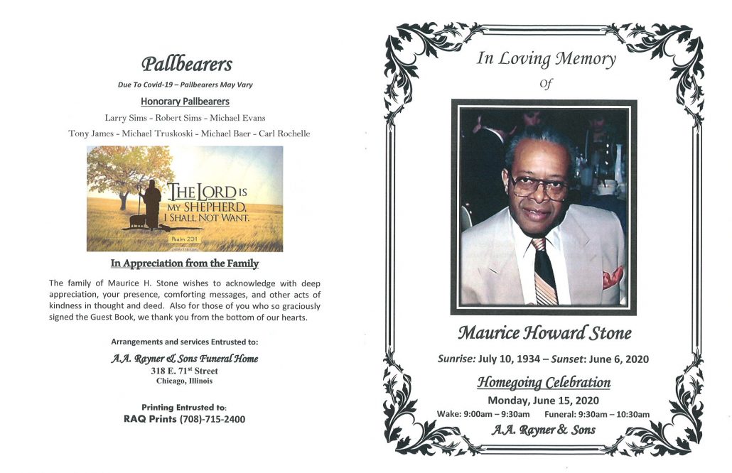 Maurice H Stone Obituary