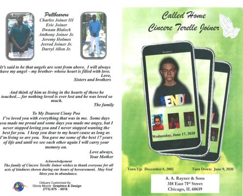 Cincere T Joiner Obituary