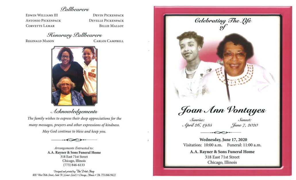 Joan Ann Vontayes Obituary