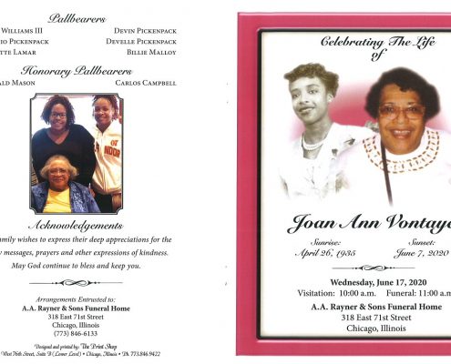 Joan Ann Vontayes Obituary