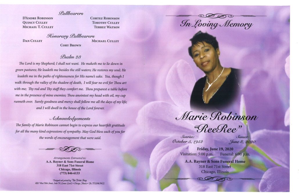 Marie Robinson Obituary