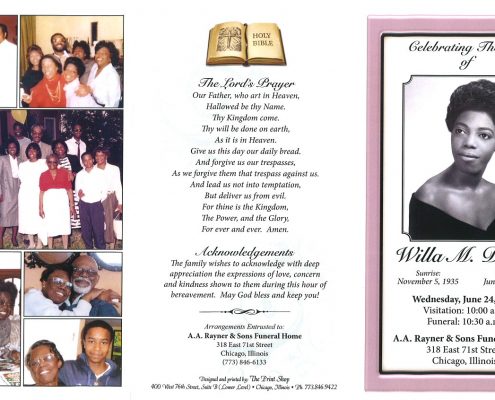 Willa M Davis Obituary