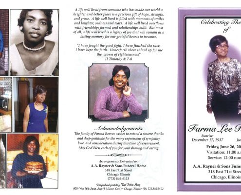 Farma Lee Reeves Obituary