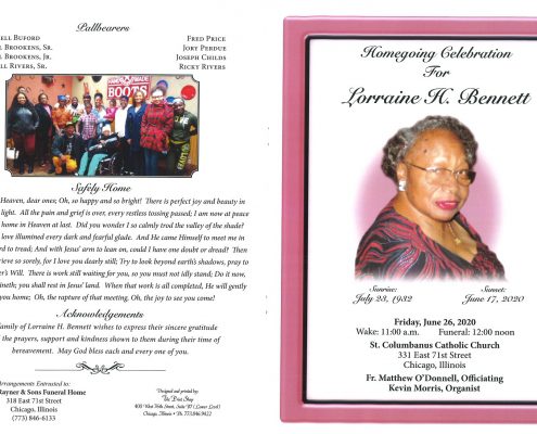 Lorraine H Bennett Obituary